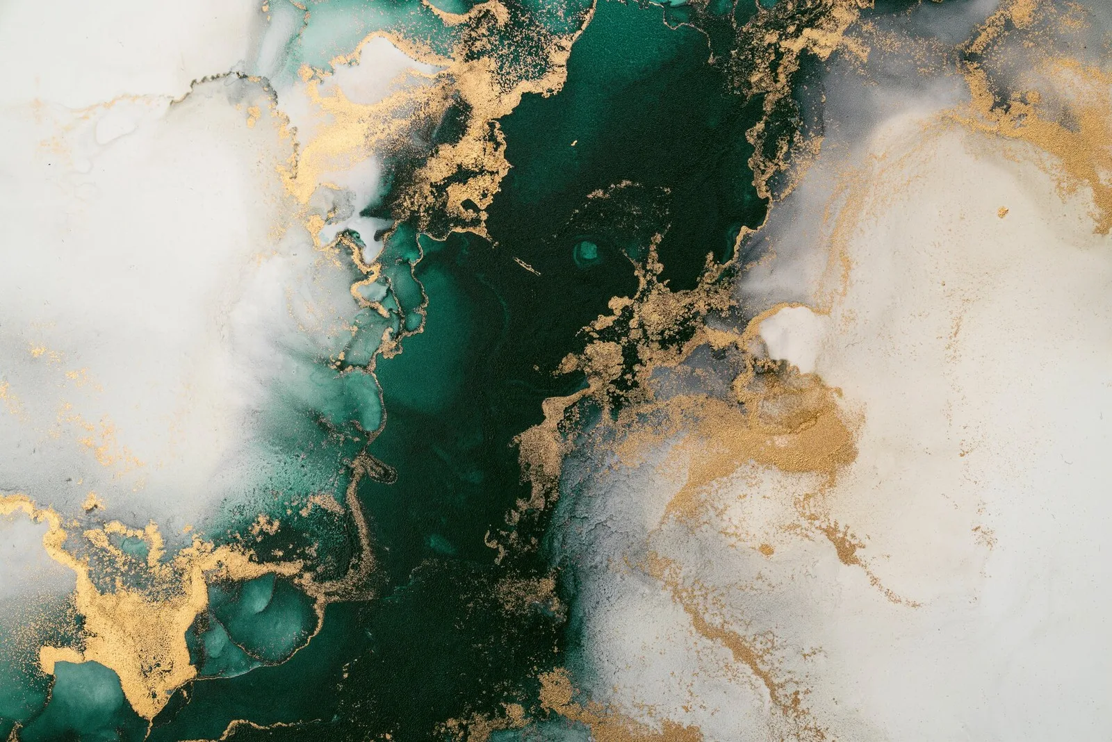 Emerald & Gold artwork detail