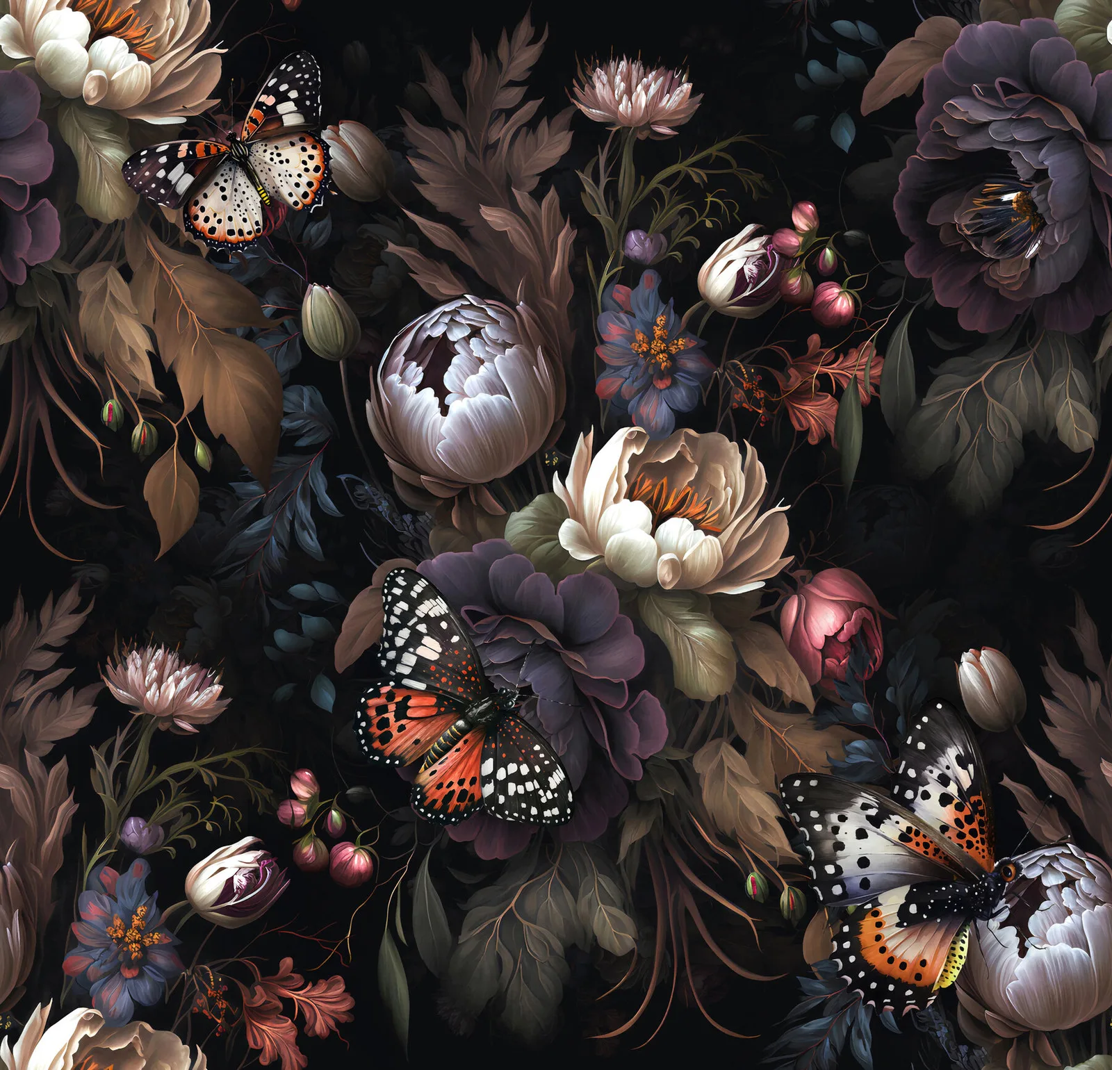 Midnight Flora artwork detail