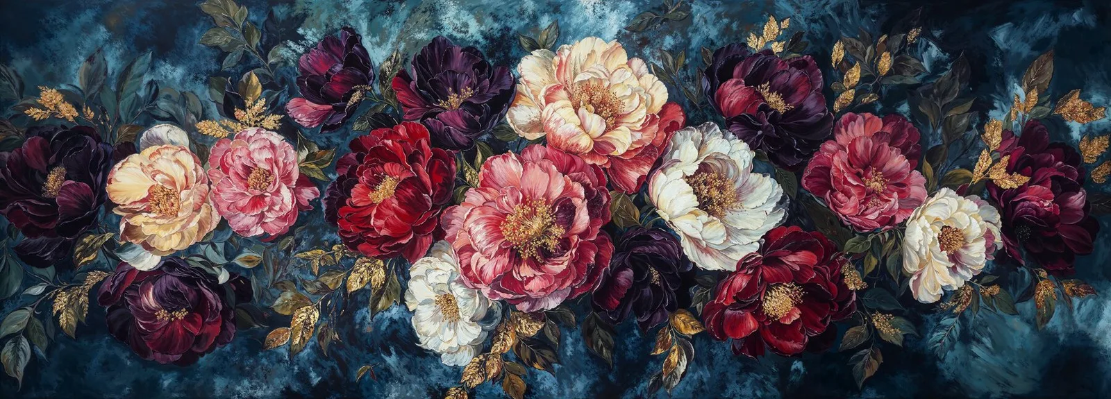 Opulent Peony artwork detail