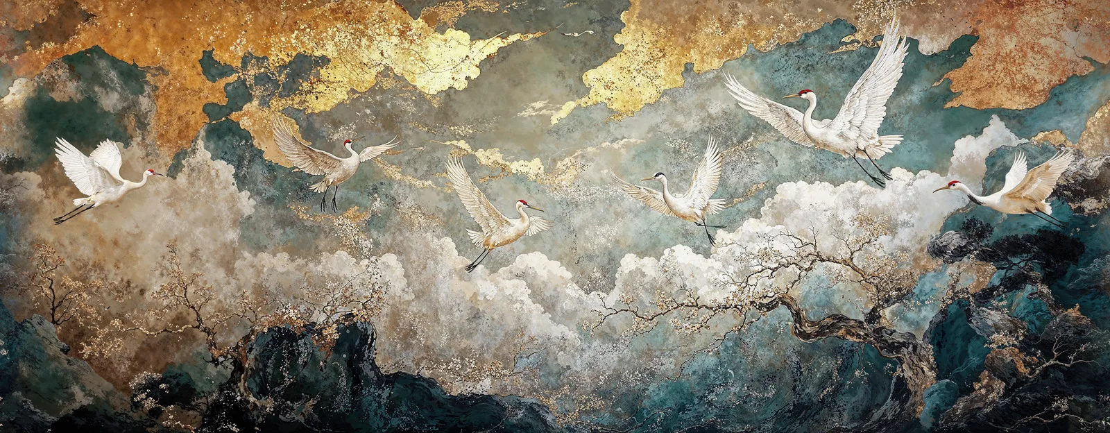 Cloud Cranes artwork detail