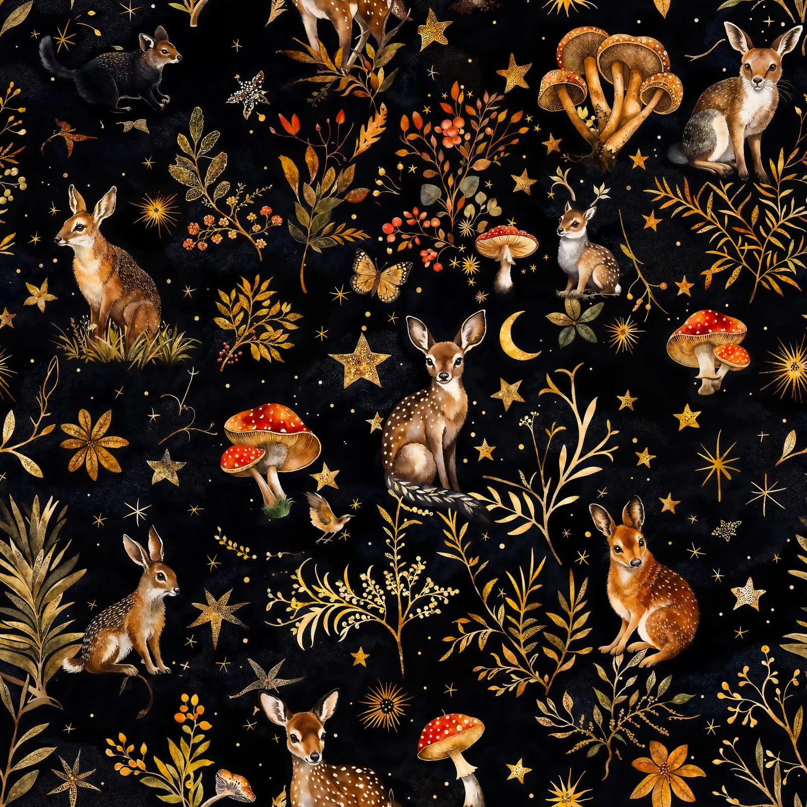 Woodland Night artwork detail
