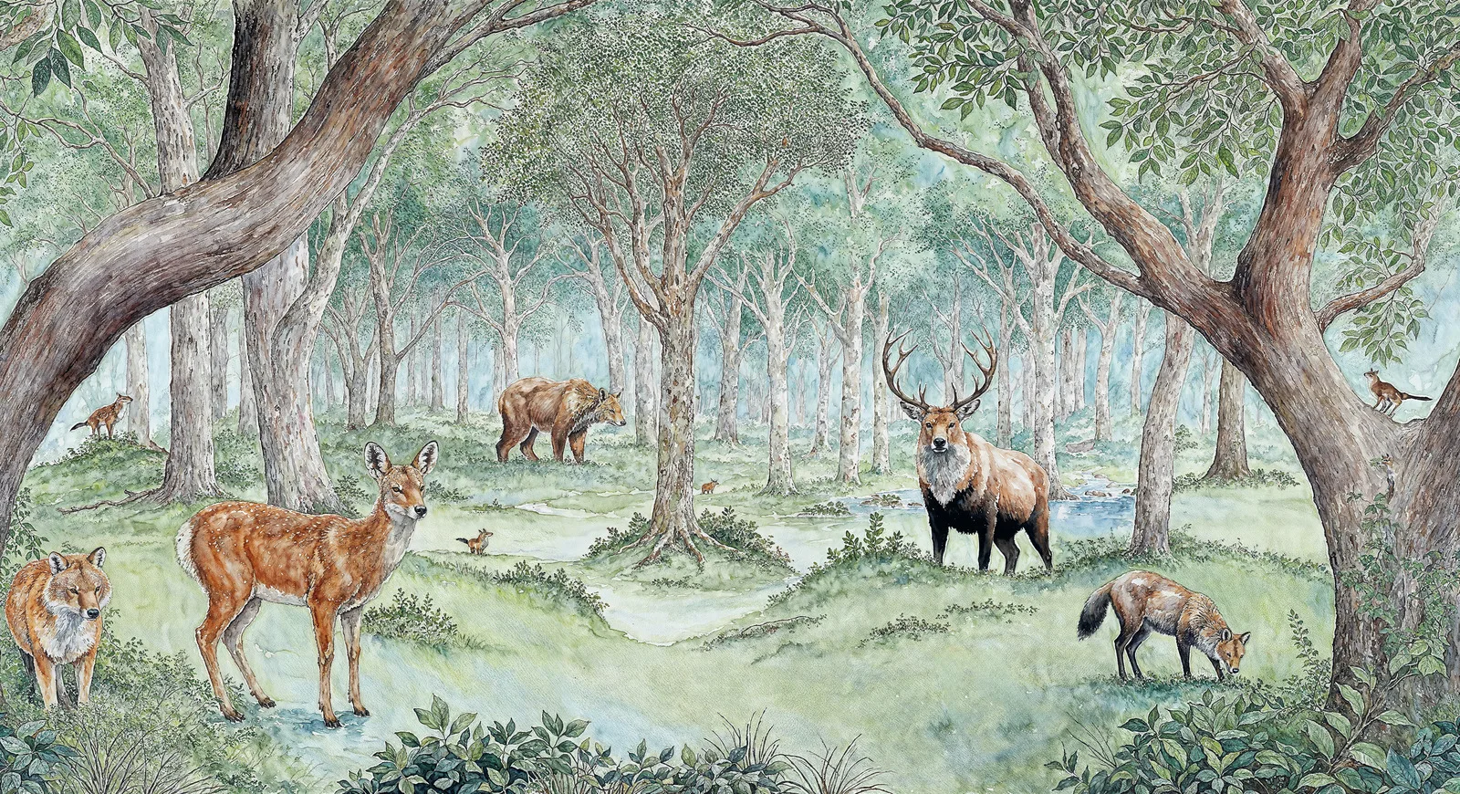 Deer Forest artwork detail
