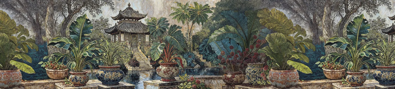 Garden Pagoda artwork detail