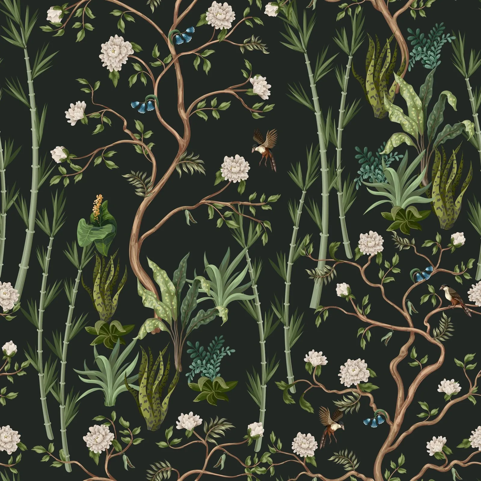 Ivory Bloom pattern detail