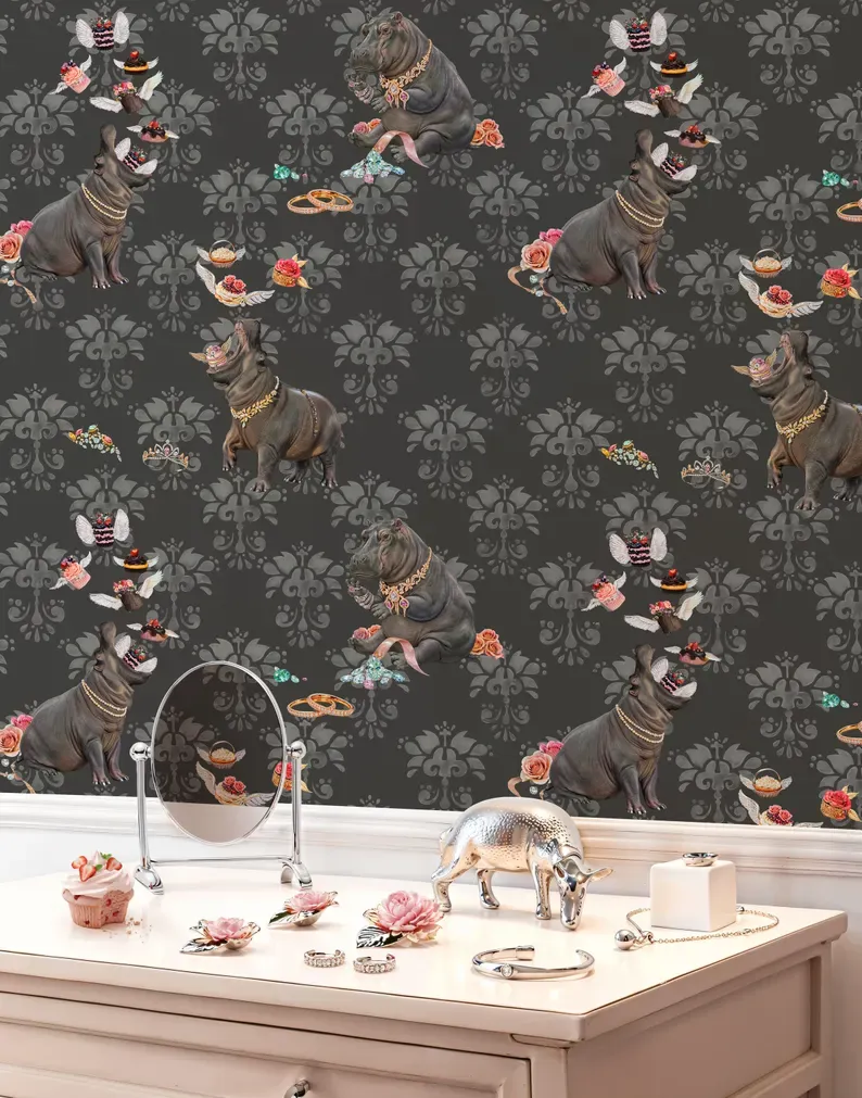 Wild Kingdom — Whimsical wallpaper in an interior