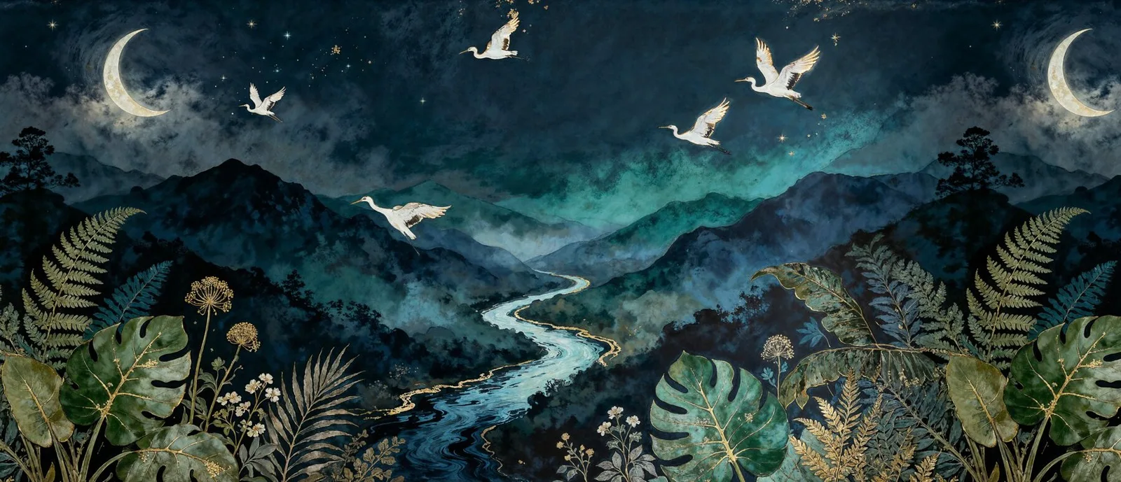 Starlit Valley artwork detail