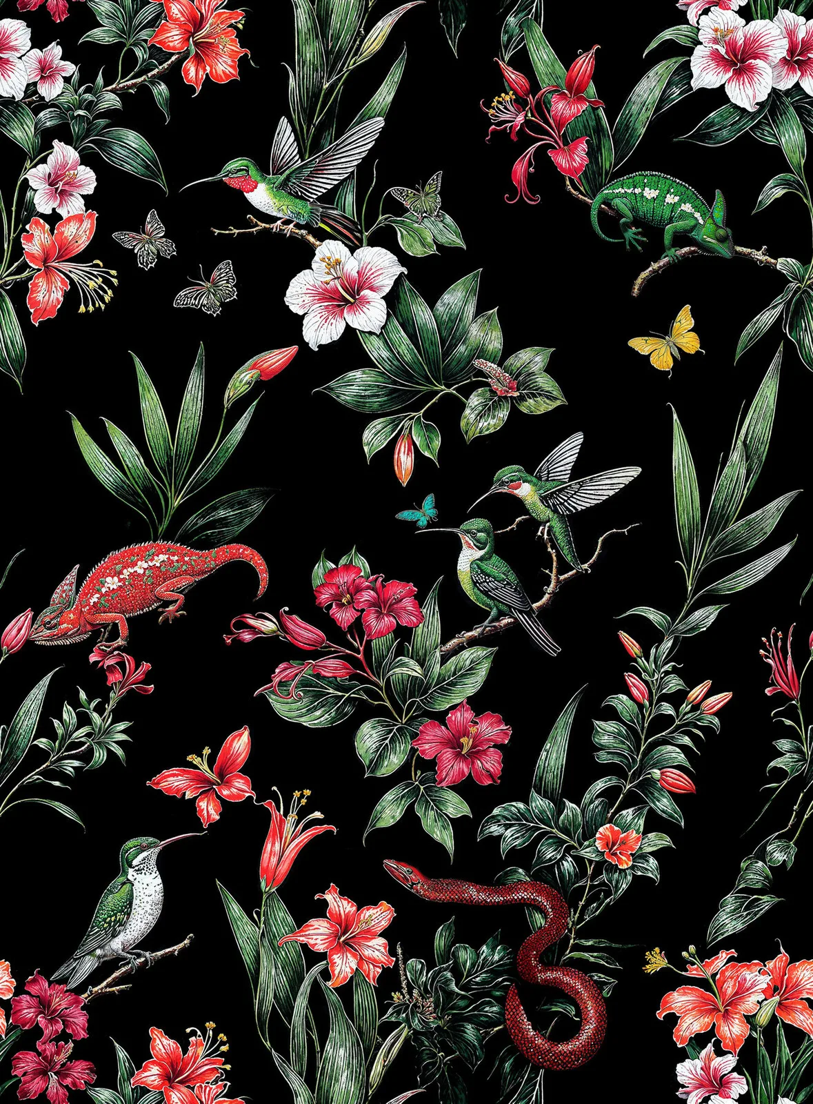 Nocturne Floral artwork detail