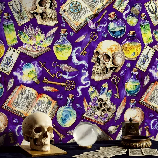 Gothic Ornament — Whimsical wallpaper in an interior